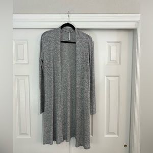 Grey Heathered duster cardigan